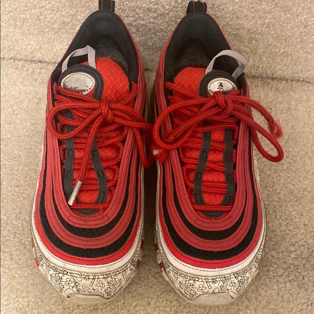 Red and Black Athletic Sneakers